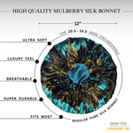 Chrysanthemum Pure Mulberry Silk Bonnet – Reversible & Durable - NOCHKA
