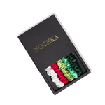 Classic Christmas Shades Ultra - Skinny Silk Scrunchies (Set of 5) - NOCHKA
