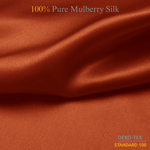 Copper 100% Pure Mulberry Silk Fabric 19mm Cut - to - Size Silk Fabric - NOCHKA
