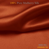 Copper 100% Pure Mulberry Silk Fabric 19mm Cut - to - Size Silk Fabric - NOCHKA
