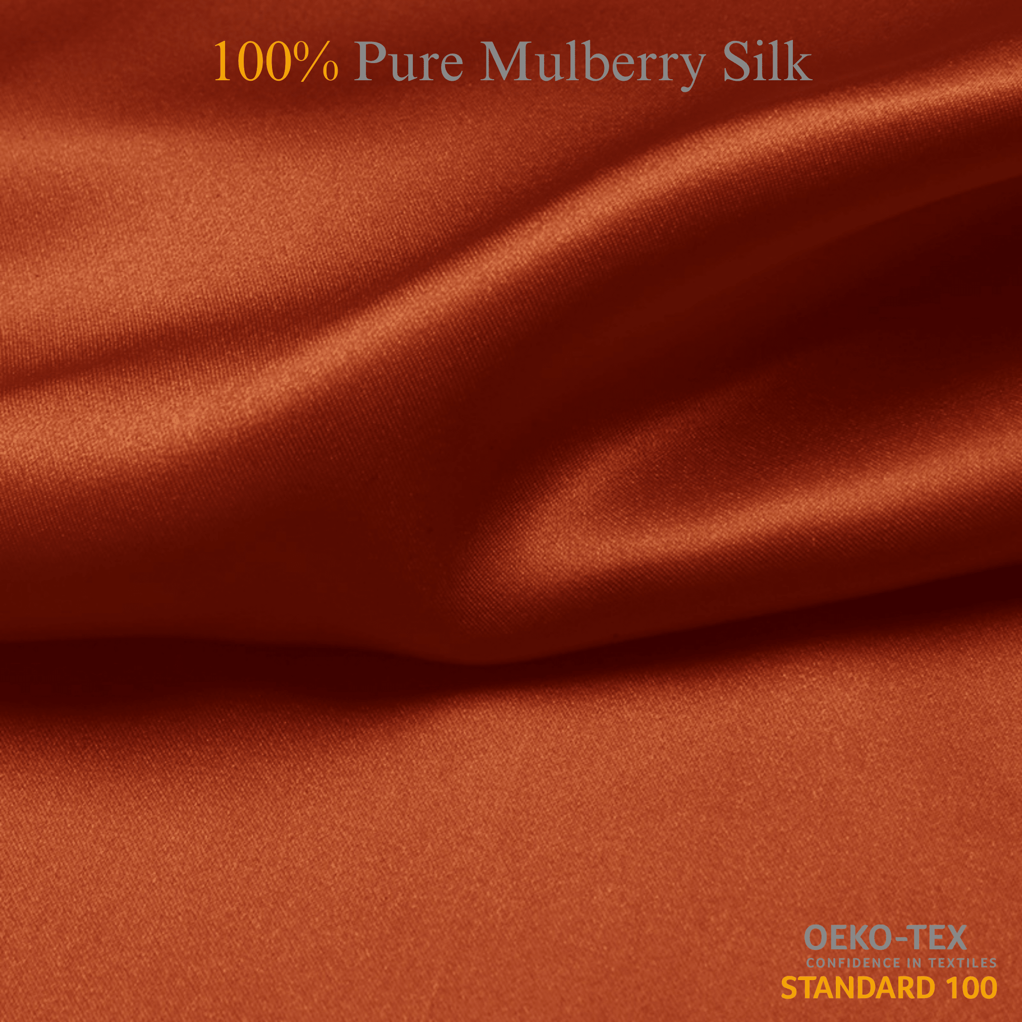 Copper 100% Pure Mulberry Silk Fabric 19mm Cut - to - Size Silk Fabric - NOCHKA
