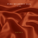 Copper 100% Pure Mulberry Silk Fabric 19mm Cut - to - Size Silk Fabric - NOCHKA
