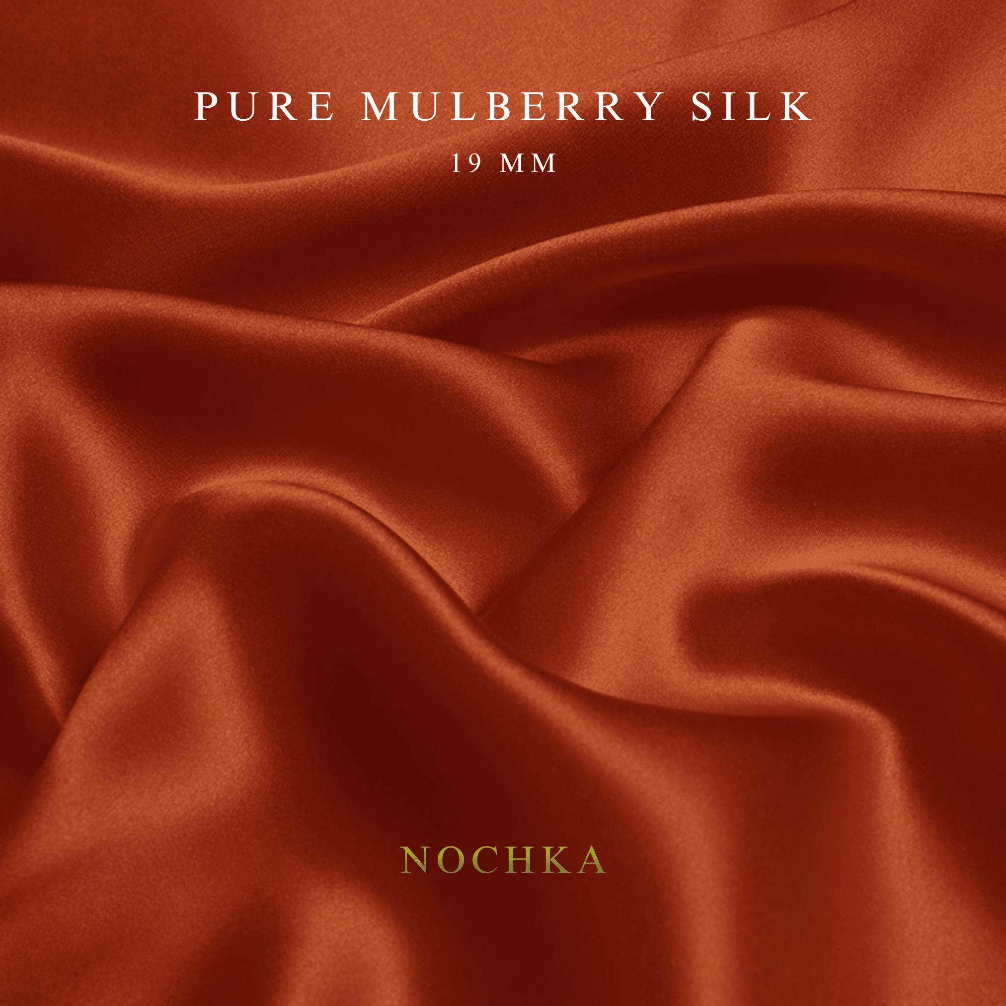 Copper 100% Pure Mulberry Silk Fabric 19mm Cut - to - Size Silk Fabric - NOCHKA
