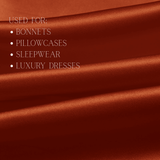 Copper 100% Pure Mulberry Silk Fabric 19mm Cut - to - Size Silk Fabric - NOCHKA
