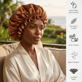 Copper & Light Peach Reversible Bonnet - NOCHKA

