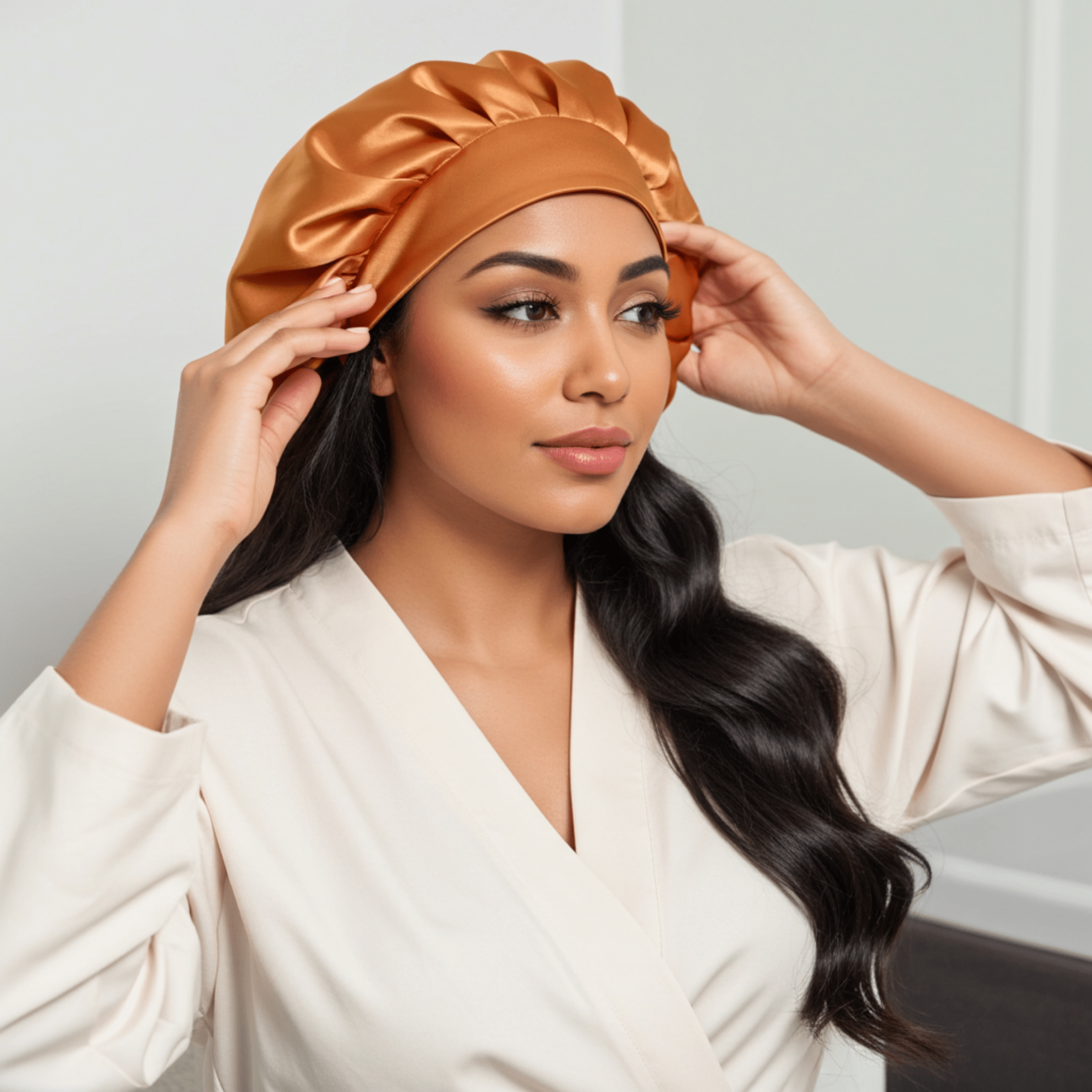 Copper Pure Mulberry Silk Medical Bonnet – Reversible & Durable - NOCHKA
