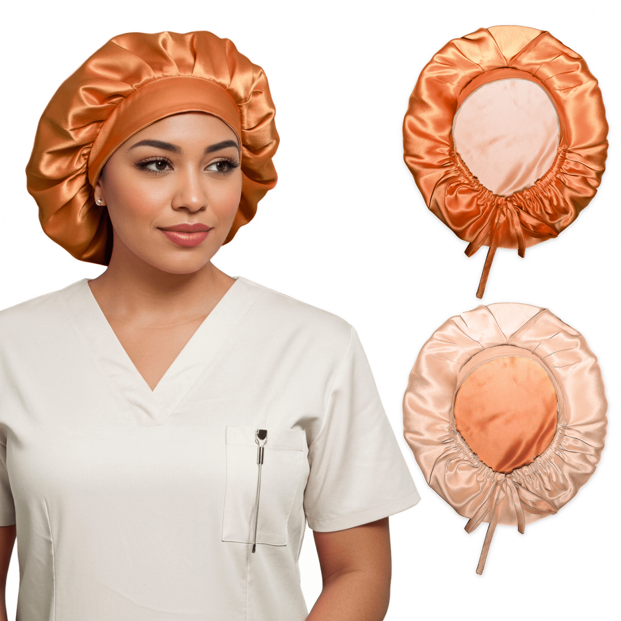 Copper Pure Mulberry Silk Medical Bonnet – Reversible & Durable - NOCHKA

