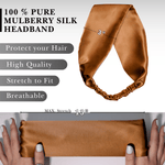 Copper Pure Silk Headband - NOCHKA
