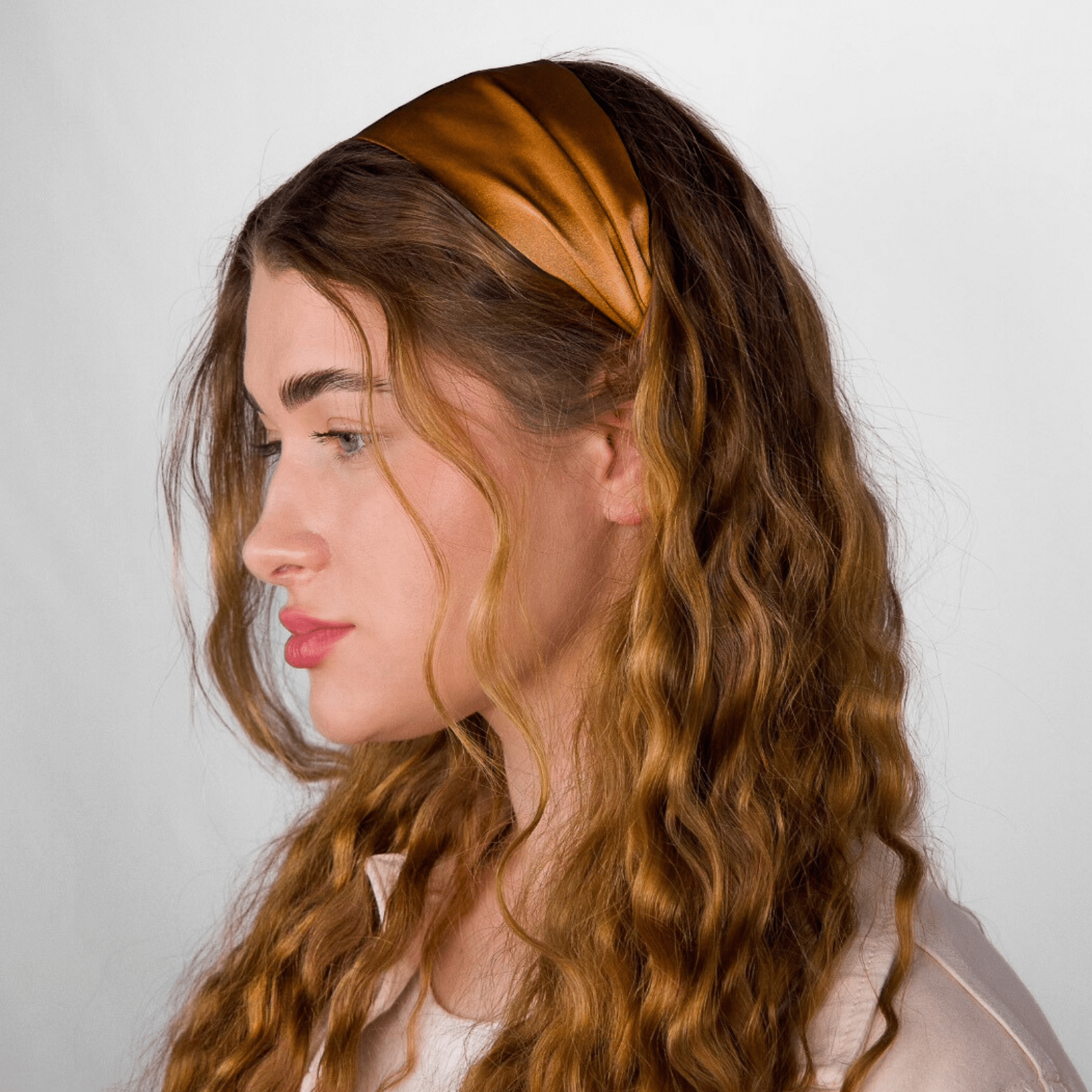 Copper Pure Silk Headband - NOCHKA
