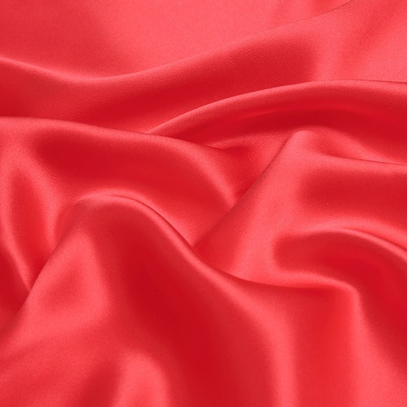 Coral 100% Pure Mulberry Silk Fabric 19mm 44" Width Pre - Cut Silk Fabric - NOCHKA
