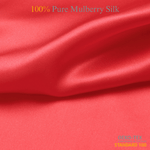Coral 100% Pure Mulberry Silk Fabric 19mm Cut - to - Size Silk Fabric - NOCHKA
