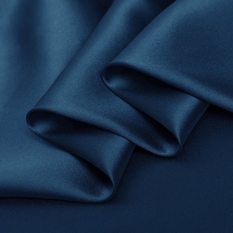 Coronet Blue 100% Pure Mulberry Silk Fabric 19mm 44" Width Pre - Cut Silk Fabric - NOCHKA
