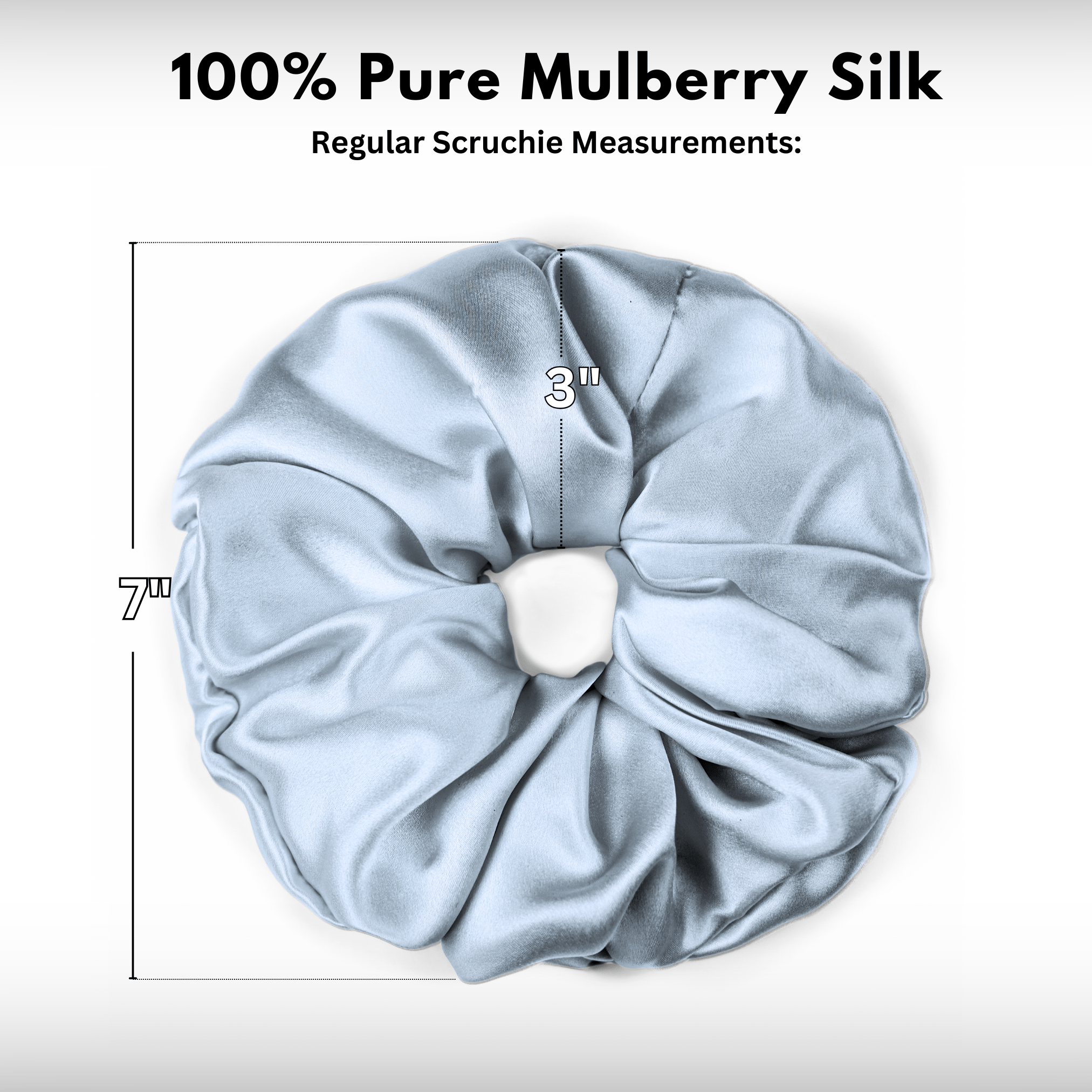 Coronet Blue Jumbo Scrunchie – 100% Pure Mulberry Silk, Perfect for All Hair Types - NOCHKA
