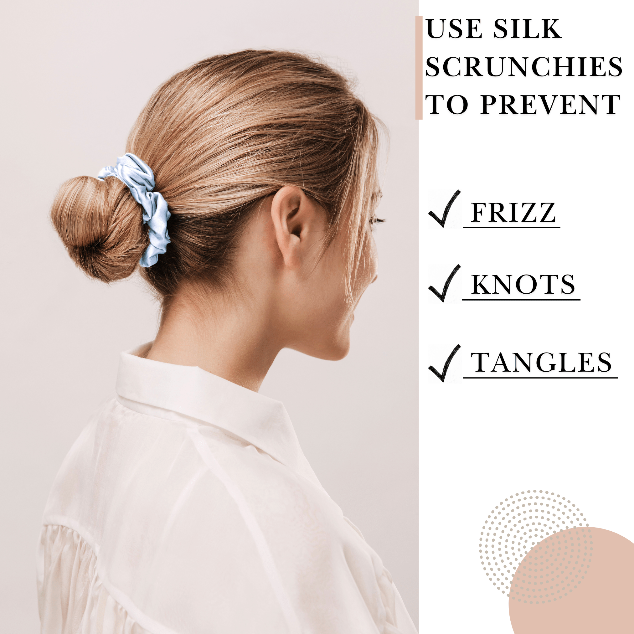 Coronet Blue Skinny Scrunchie – 100% Pure Mulberry Silk, Perfect for All Hair Types - NOCHKA
