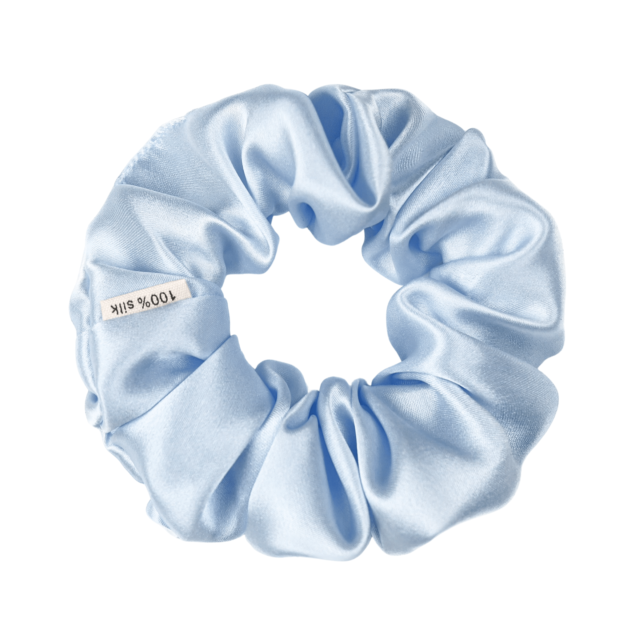 Coronet Blue Skinny Scrunchie – 100% Pure Mulberry Silk, Perfect for All Hair Types - NOCHKA
