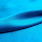 Cyan Blue 100% Pure Mulberry Silk Fabric 19mm 44" Width Pre - Cut Silk Fabric - NOCHKA
