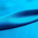 Cyan Blue 100% Pure Mulberry Silk Fabric 19mm 44" Width Pre - Cut Silk Fabric - NOCHKA
