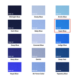 Cyan Blue 100% Pure Mulberry Silk Fabric 19mm Cut - to - Size Silk Fabric - NOCHKA
