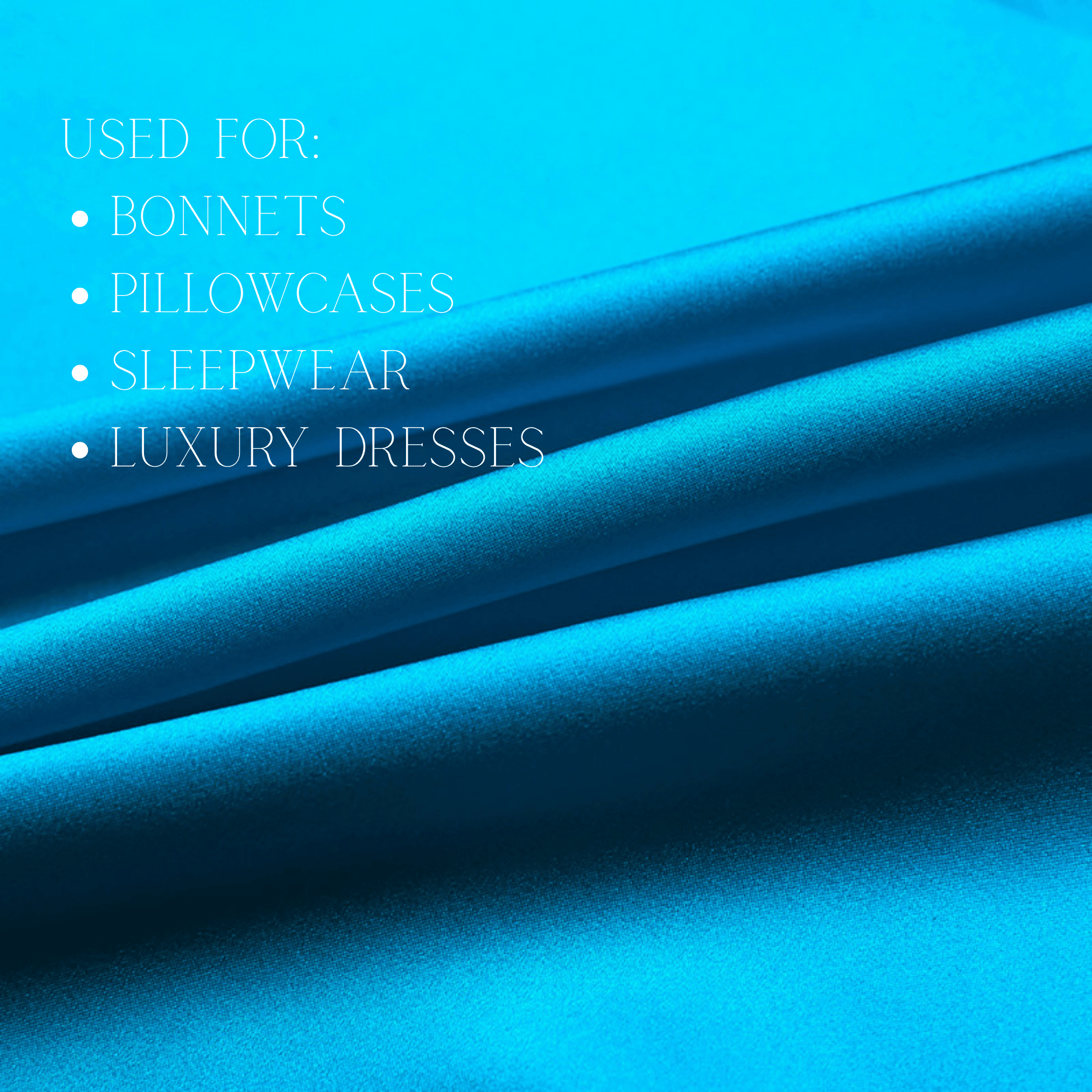 Cyan Blue 100% Pure Mulberry Silk Fabric 19mm Cut - to - Size Silk Fabric - NOCHKA
