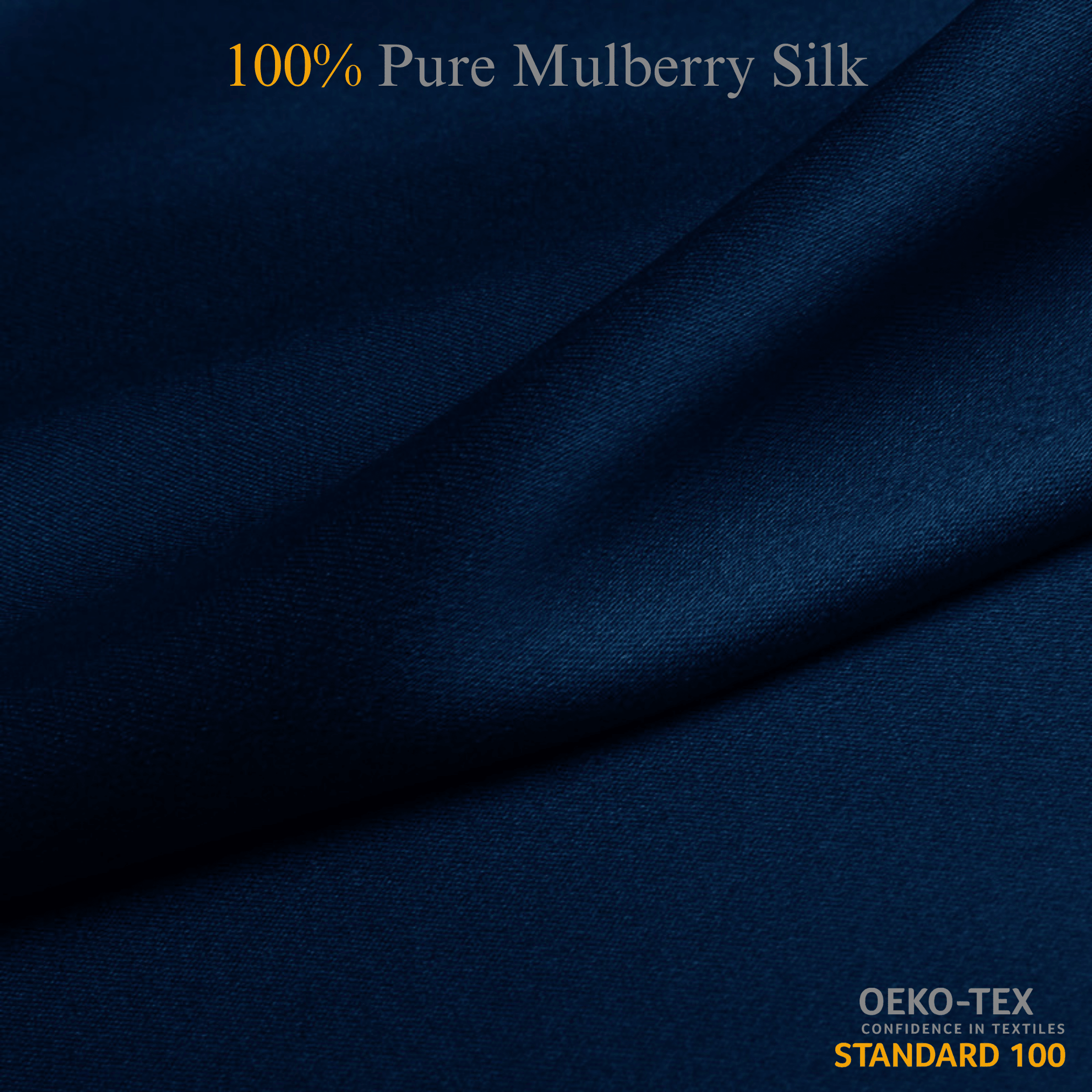 Dark Blue 100% Pure Mulberry Silk Fabric 19mm Cut - to - Size Silk Fabric - NOCHKA
