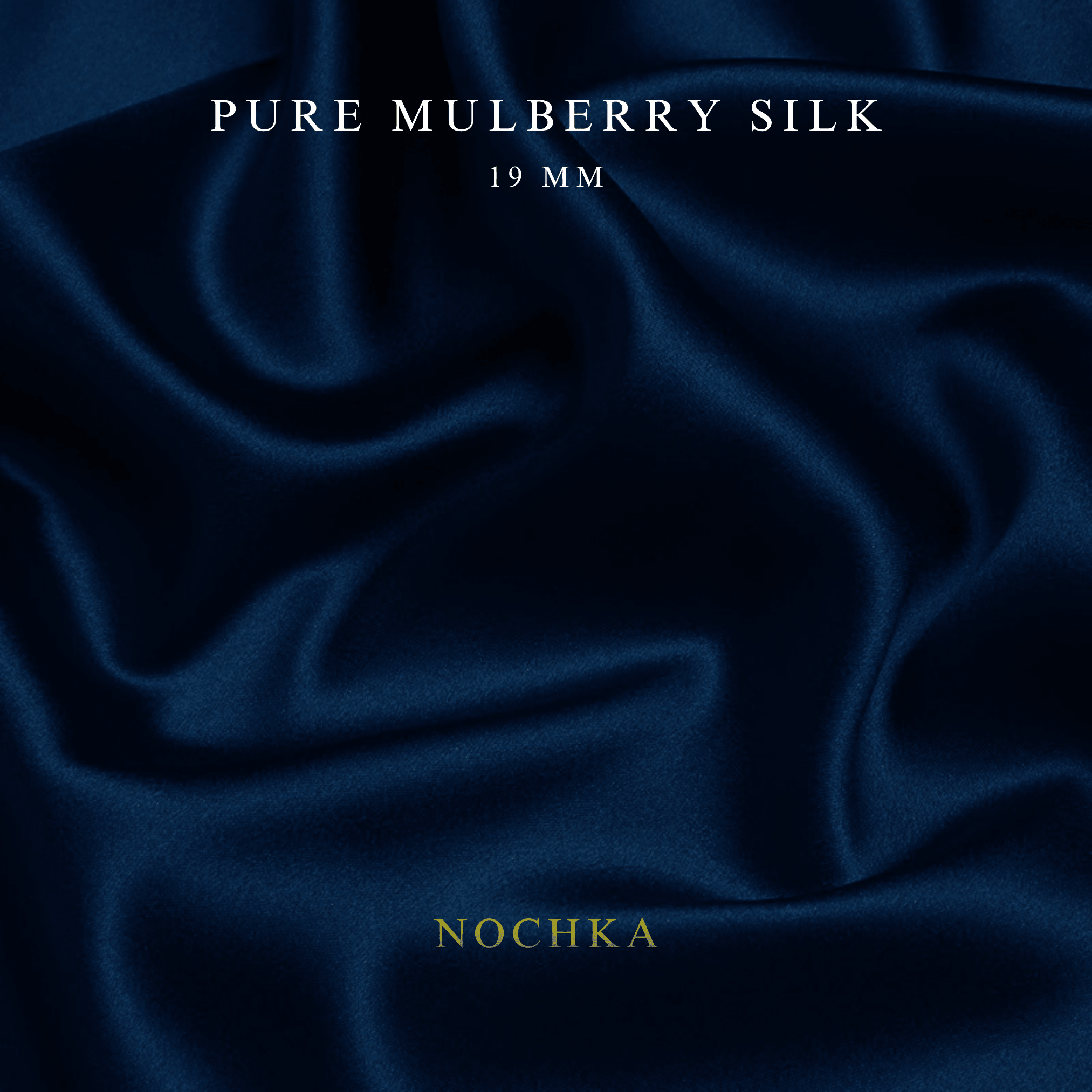 Dark Blue 100% Pure Mulberry Silk Fabric 19mm Cut - to - Size Silk Fabric - NOCHKA
