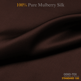 Dark Brown 100% Pure Mulberry Silk Fabric 19mm Cut - to - Size Silk Fabric - NOCHKA
