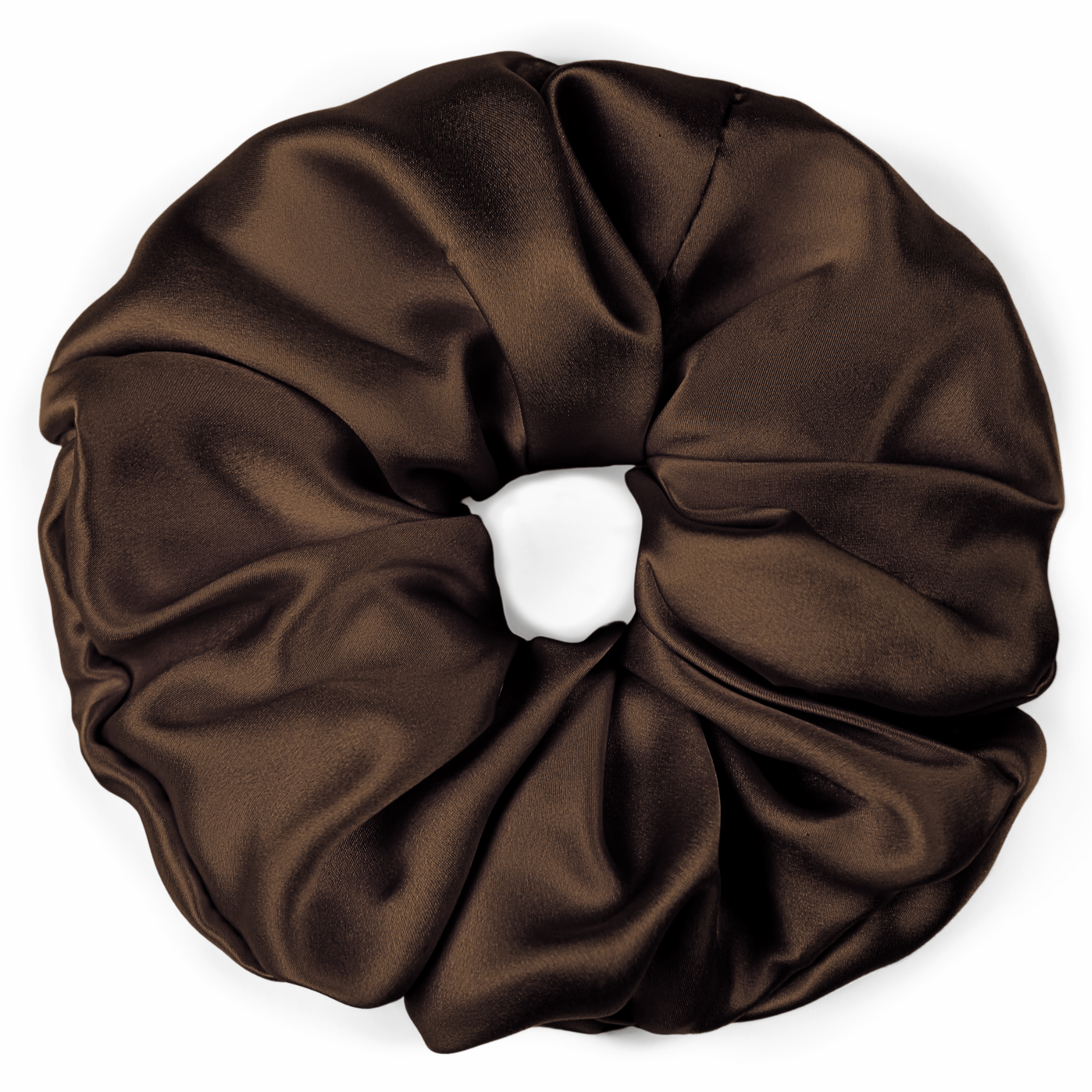 Dark Brown Jumbo Scrunchie – 100% Pure Mulberry Silk, Perfect for All Hair Types - NOCHKA
