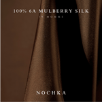 Dark Brown Pure Silk Headband - NOCHKA
