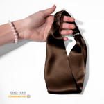 Dark Brown Pure Silk Headband - NOCHKA

