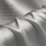 Dark Silver 100% Pure Mulberry Silk Fabric 19mm Cut - to - Size Silk Fabric - NOCHKA

