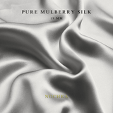 Dark Silver 100% Pure Mulberry Silk Fabric 19mm Cut - to - Size Silk Fabric - NOCHKA
