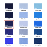 Deep Blue 100% Pure Mulberry Silk Fabric 19mm Cut - to - Size Silk Fabric - NOCHKA
