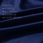Deep Blue 100% Pure Mulberry Silk Fabric 19mm Cut - to - Size Silk Fabric - NOCHKA

