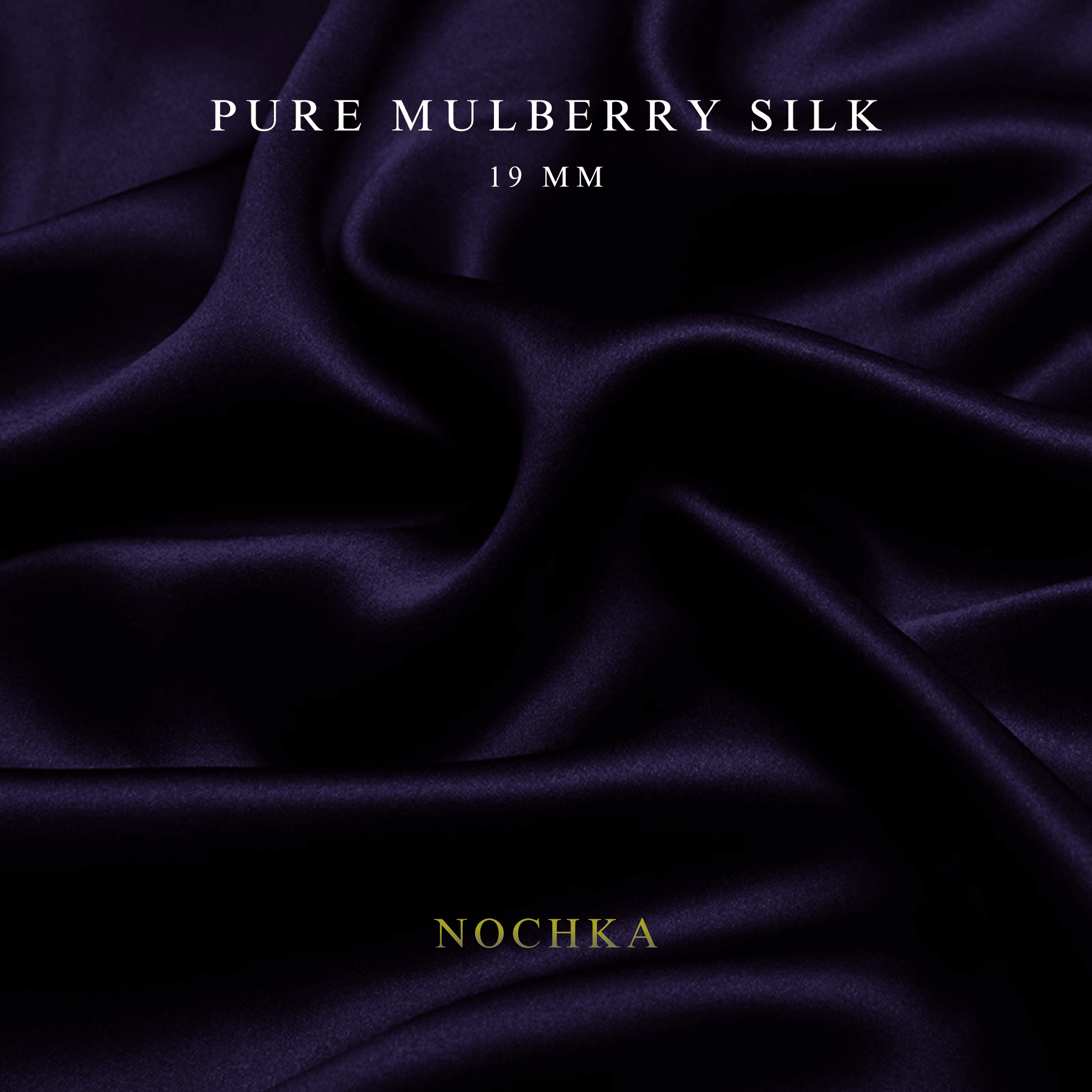 Deep Purple 100% Pure Mulberry Silk Fabric 19mm Cut - to - Size Silk Fabric - NOCHKA
