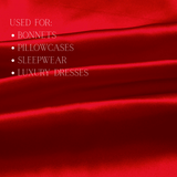 Deep Red 100% Pure Mulberry Silk Fabric 19mm Cut - to - Size Silk Fabric - NOCHKA
