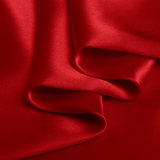 Deep Red 100% Pure Mulberry Silk Fabric 19mm Cut - to - Size Silk Fabric - NOCHKA
