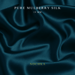 Deep Teal 100% Pure Mulberry Silk Fabric 19mm Cut - to - Size Silk Fabric - NOCHKA
