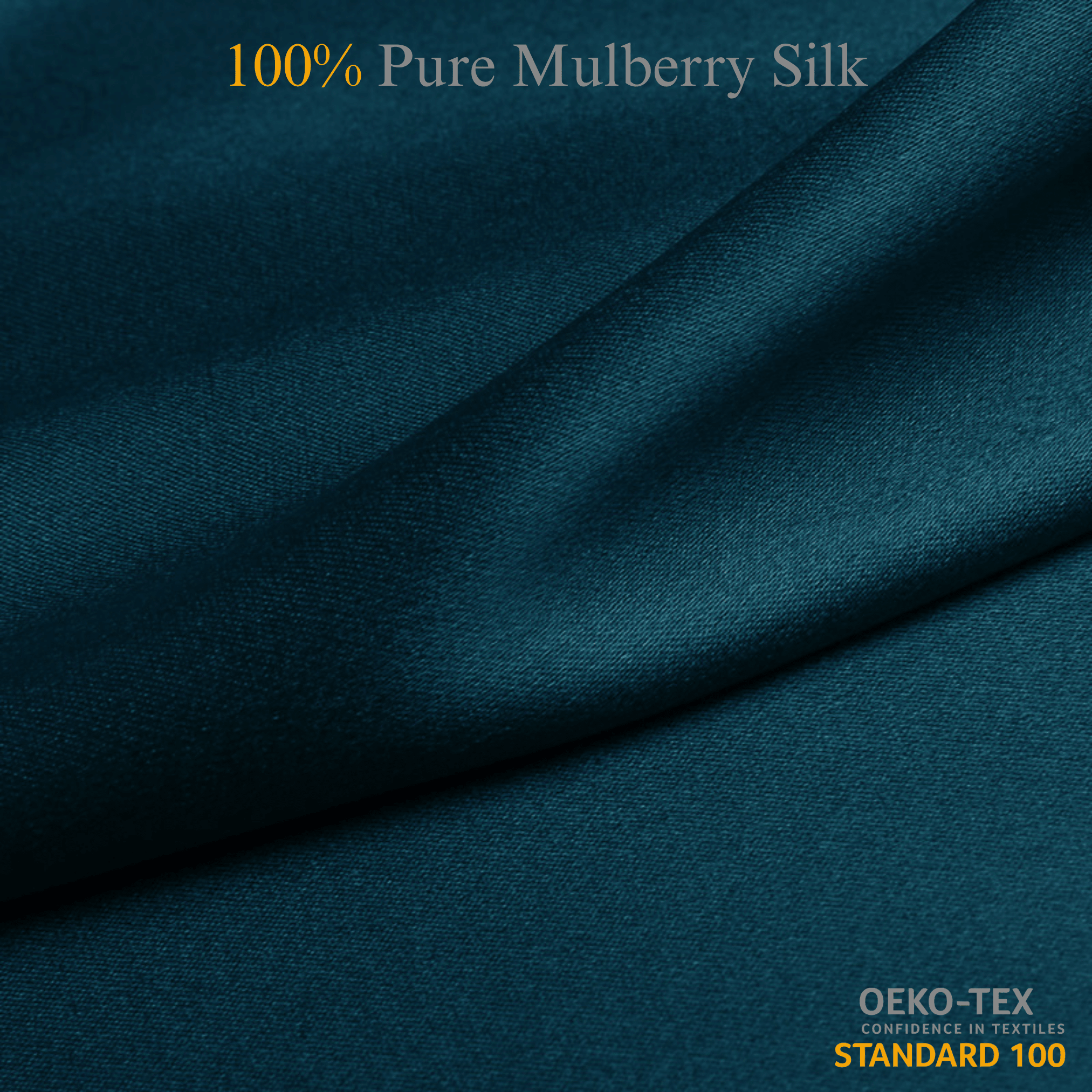 Deep Teal 100% Pure Mulberry Silk Fabric 19mm Cut - to - Size Silk Fabric - NOCHKA
