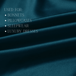 Deep Teal 100% Pure Mulberry Silk Fabric 19mm Cut - to - Size Silk Fabric - NOCHKA
