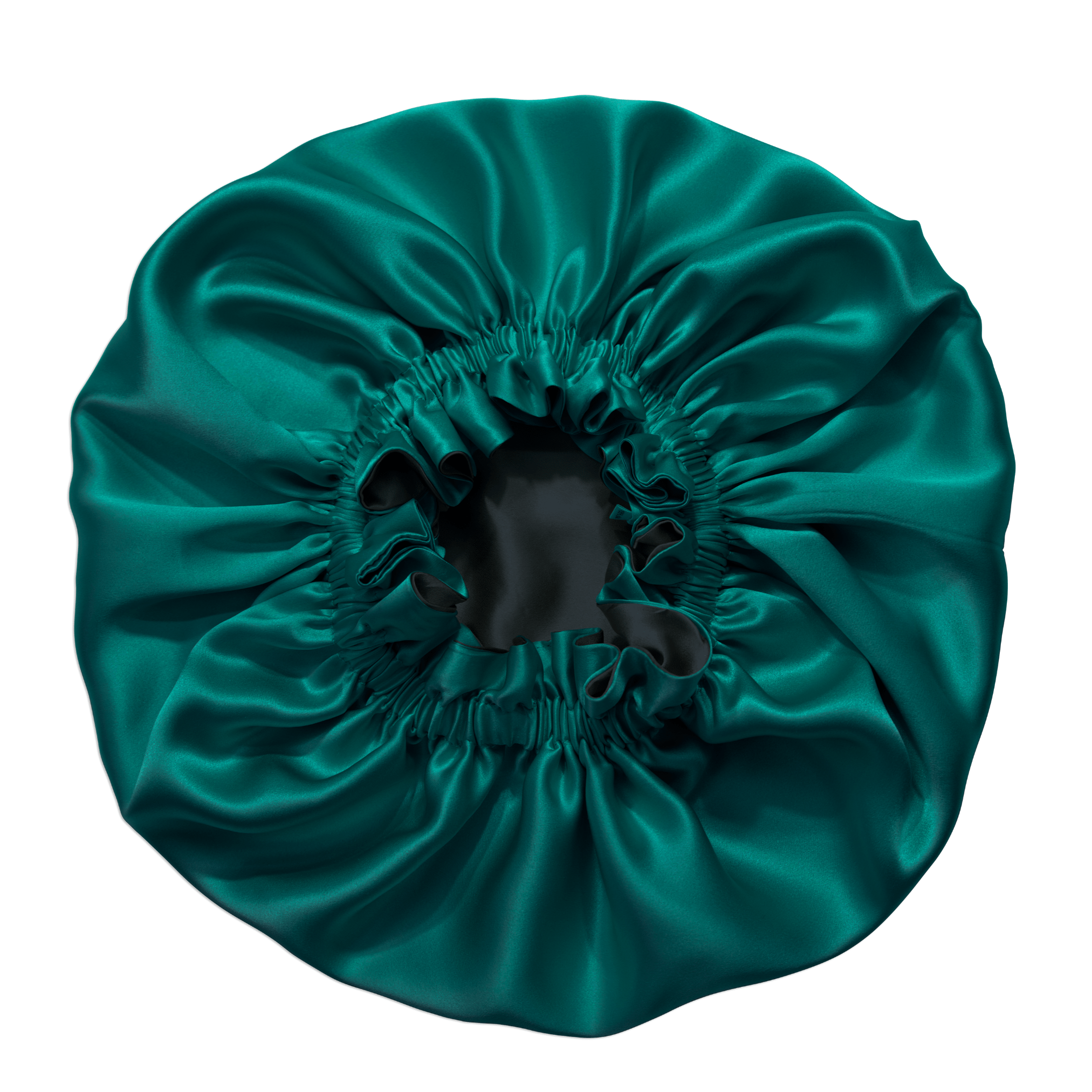 Deep Teal & Black Pure Mulberry Silk Bonnet – Reversible & Durable - NOCHKA
