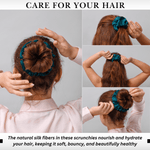 Deep Teal Regular Scrunchie – 100% Pure Mulberry Silk, Perfect for All Hair Types - NOCHKA
