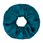 Deep Teal Regular Scrunchie – 100% Pure Mulberry Silk, Perfect for All Hair Types - NOCHKA
