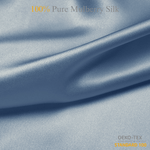 Denim 100% Pure Mulberry Silk Fabric 19mm Cut - to - Size Silk Fabric - NOCHKA
