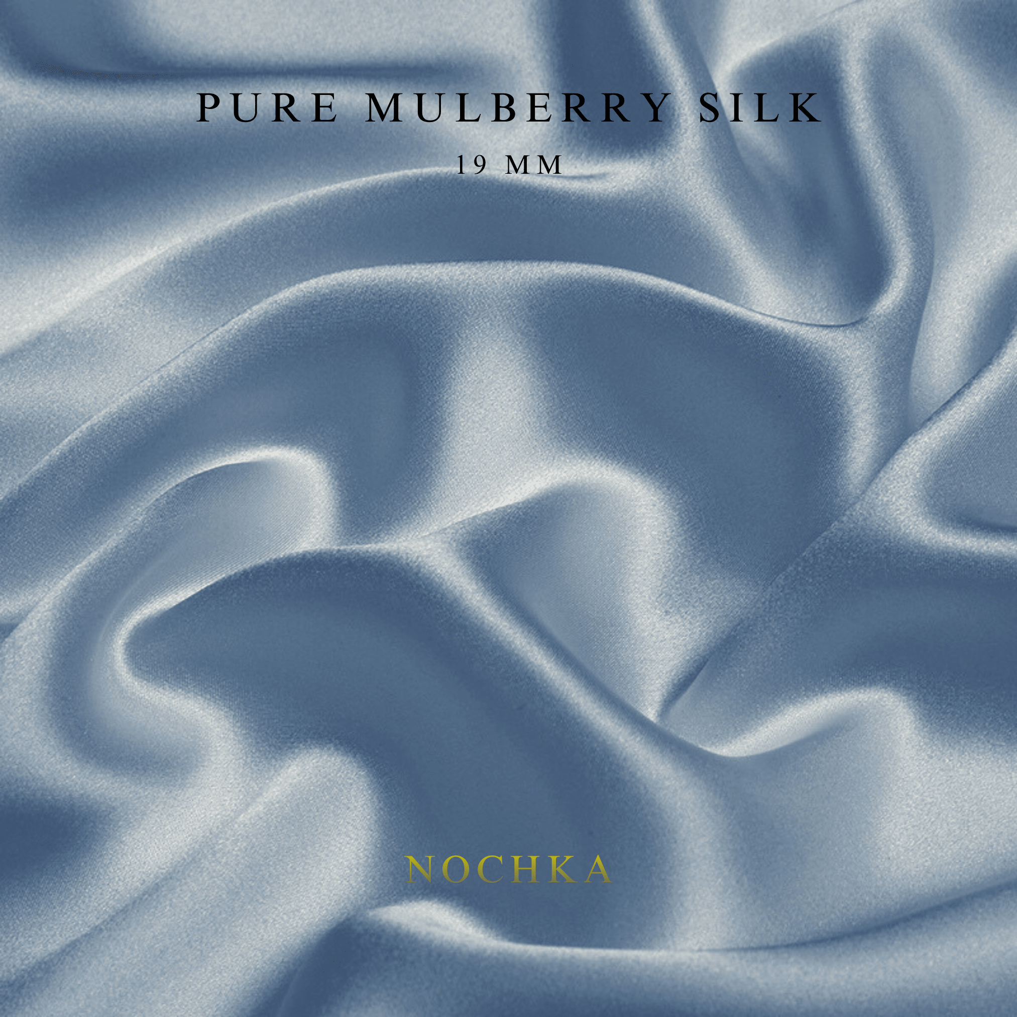 Denim 100% Pure Mulberry Silk Fabric 19mm Cut - to - Size Silk Fabric - NOCHKA

