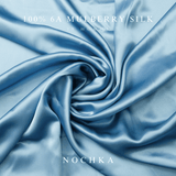 Denim & Black Pure Mulberry Silk Bonnet – Reversible & Durable - NOCHKA

