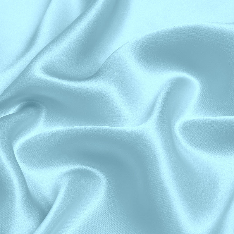 Dusty Blue 100% Pure Mulberry Silk Fabric 19mm 44" Width Pre - Cut Silk Fabric - NOCHKA
