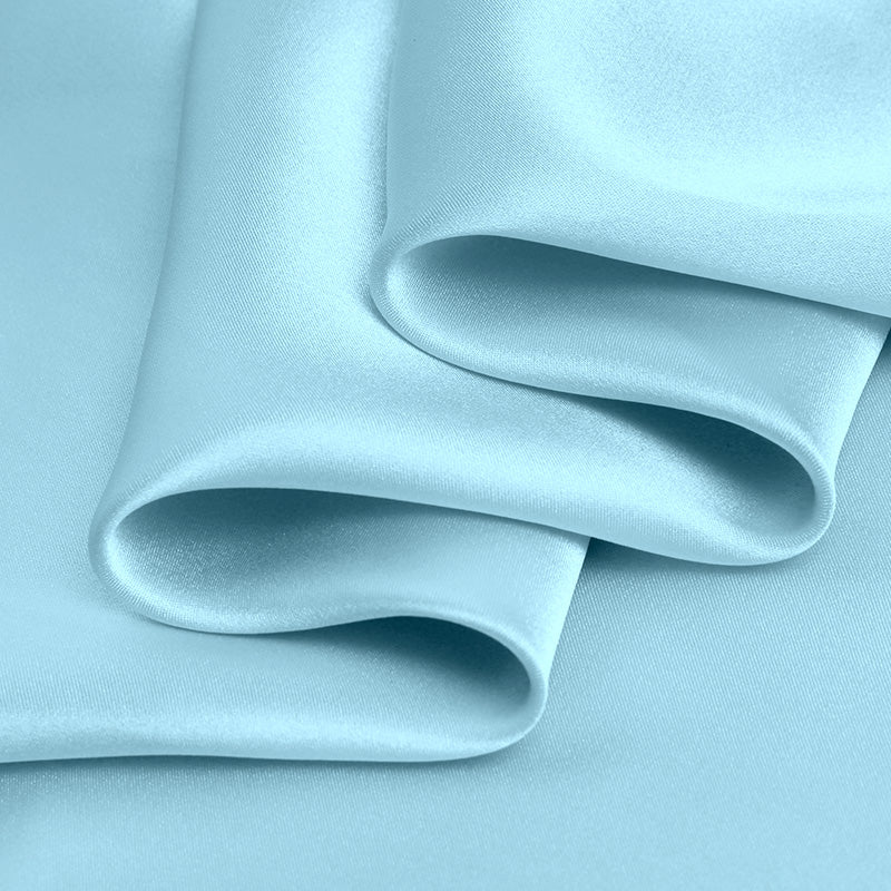 Dusty Blue 100% Pure Mulberry Silk Fabric 19mm 44" Width Pre - Cut Silk Fabric - NOCHKA
