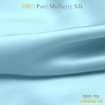 Dusty Blue 100% Pure Mulberry Silk Fabric 19mm Cut - to - Size Silk Fabric - NOCHKA
