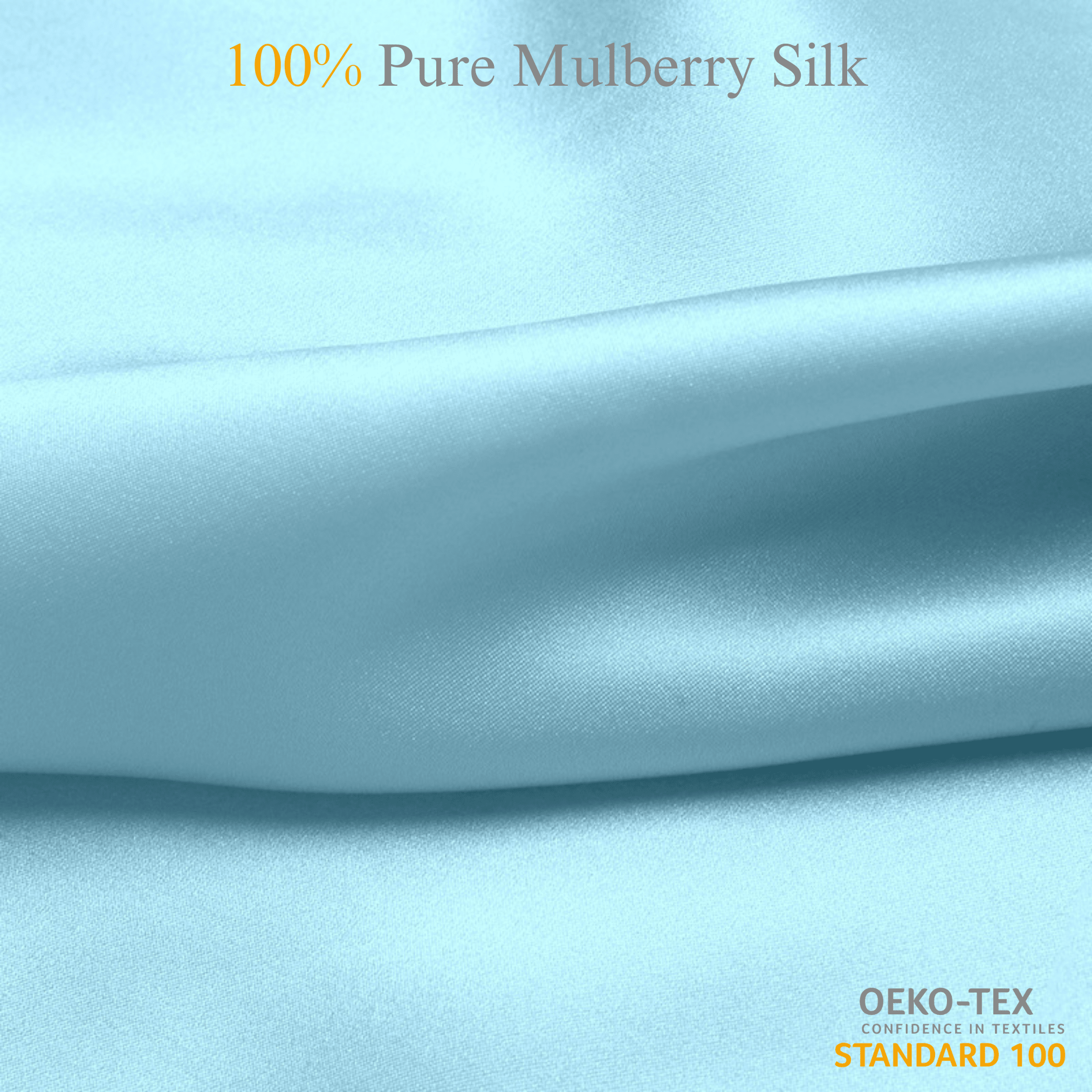 Dusty Blue 100% Pure Mulberry Silk Fabric 19mm Cut - to - Size Silk Fabric - NOCHKA

