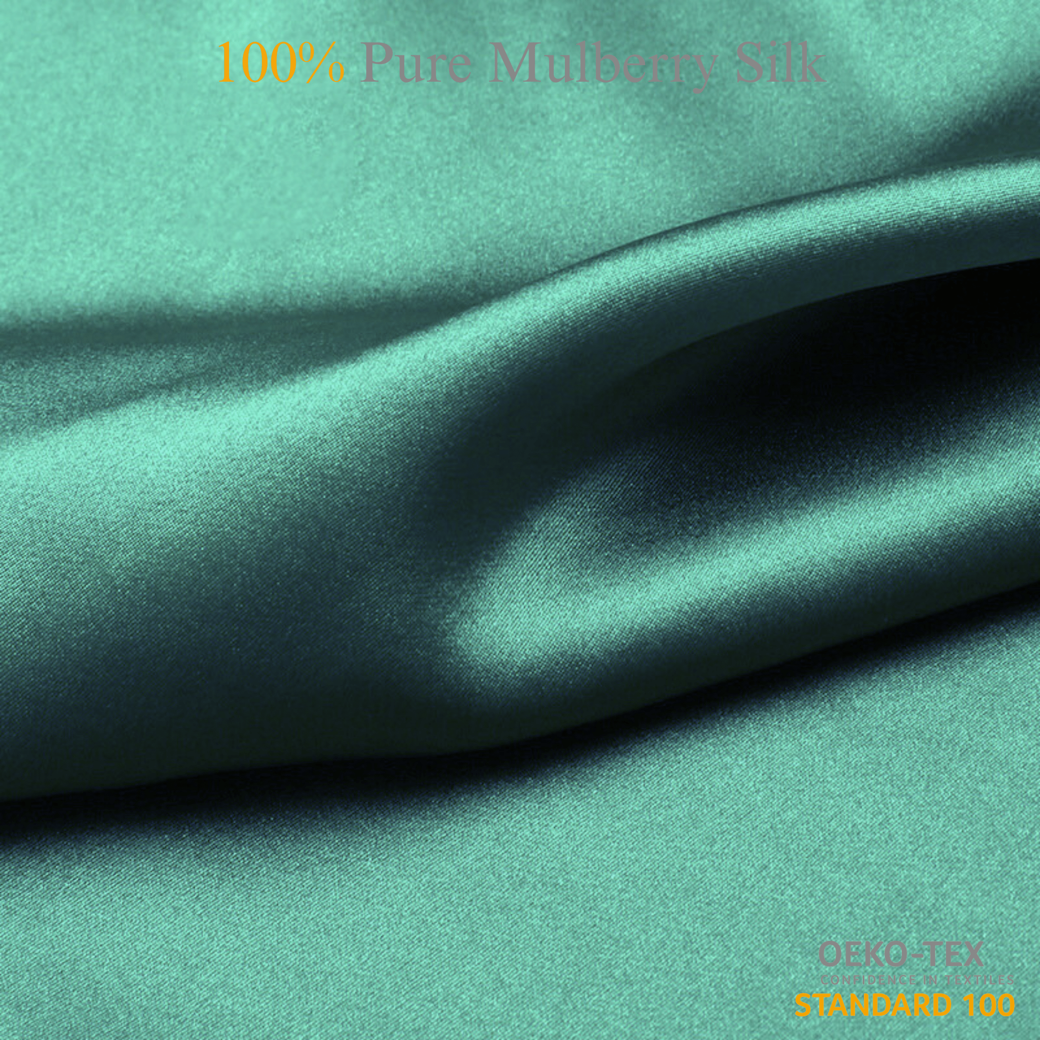 Dusty Turquoise 100% Pure Mulberry Silk Fabric 19mm Cut - to - Size Silk Fabric - NOCHKA
